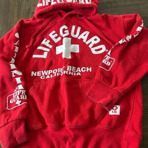 Lifeguard Red Hoodie Sweatshirt